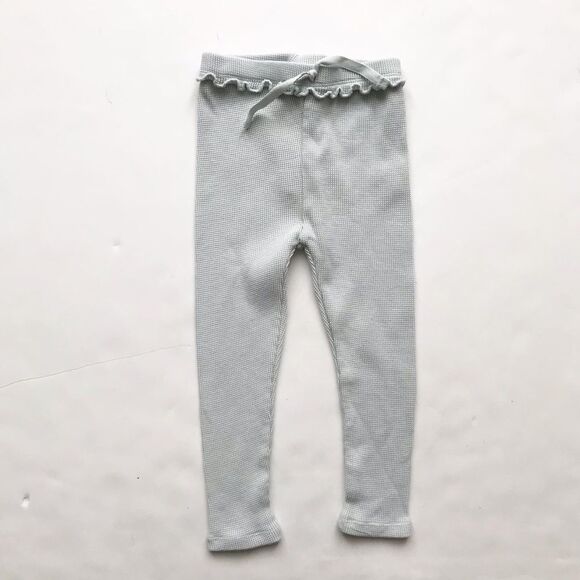 Zara green waffle leggings  EUC 3-4T - Picture 1 of 5